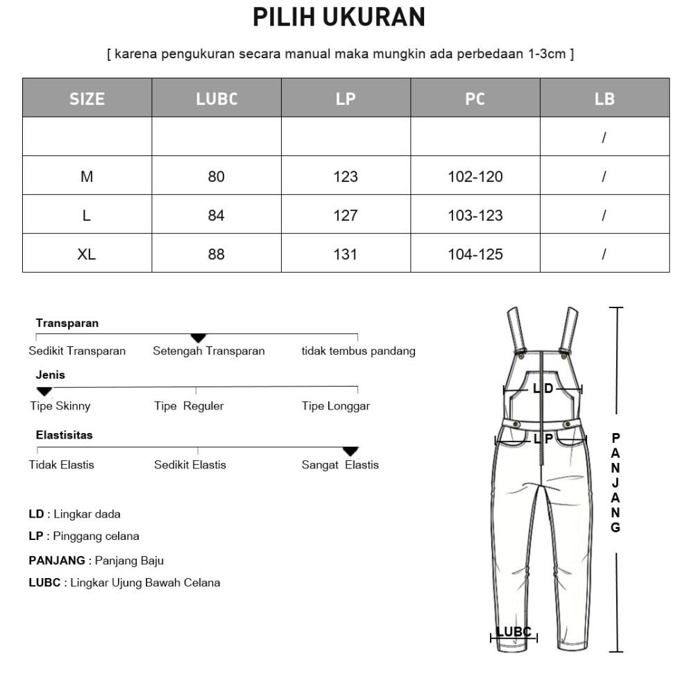 ASAYA Jumpsuit kotak-kotak longgar yang modis (tanpa rompi)