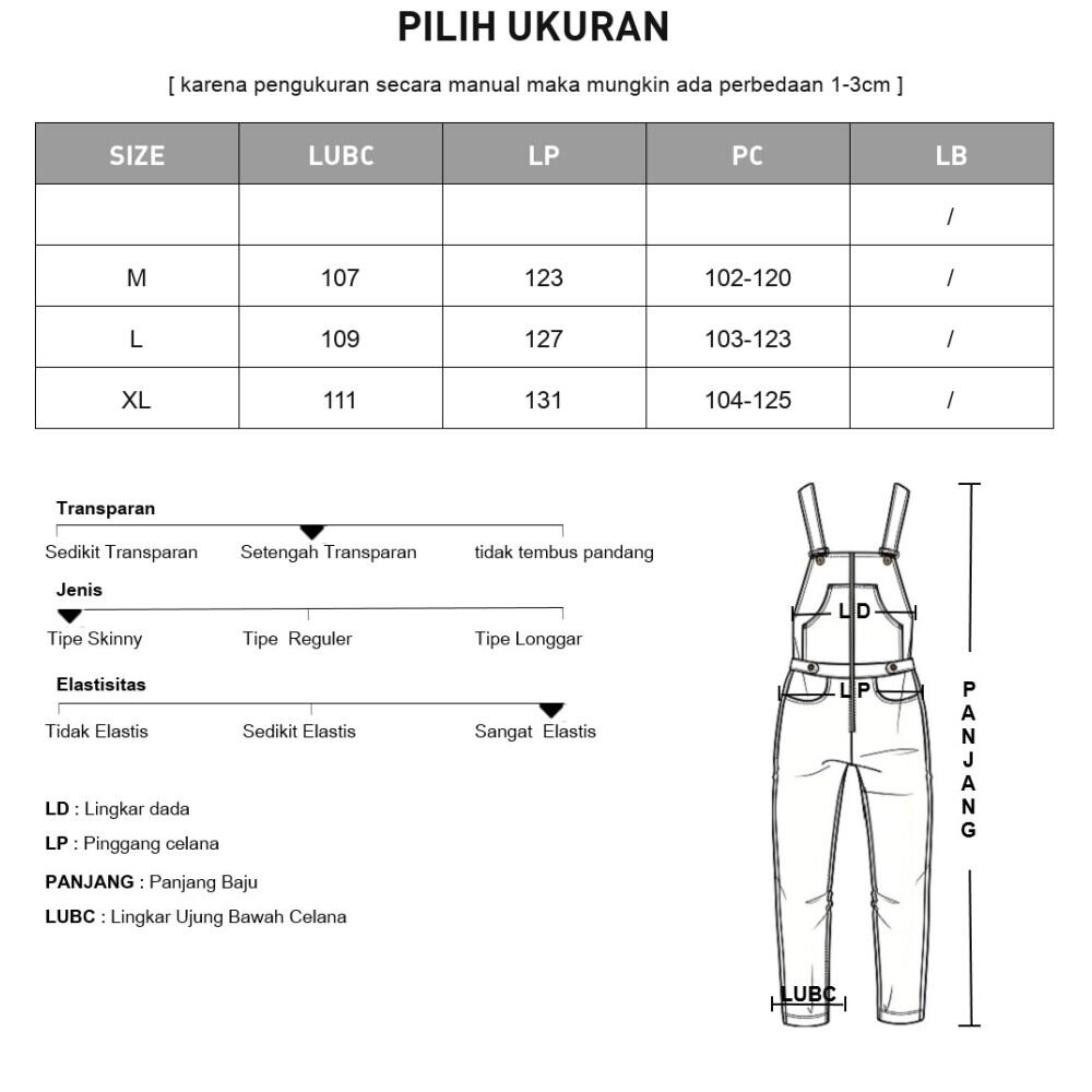 ASAYA Jumpsuit kotak-kotak longgar yang modis (tanpa rompi)