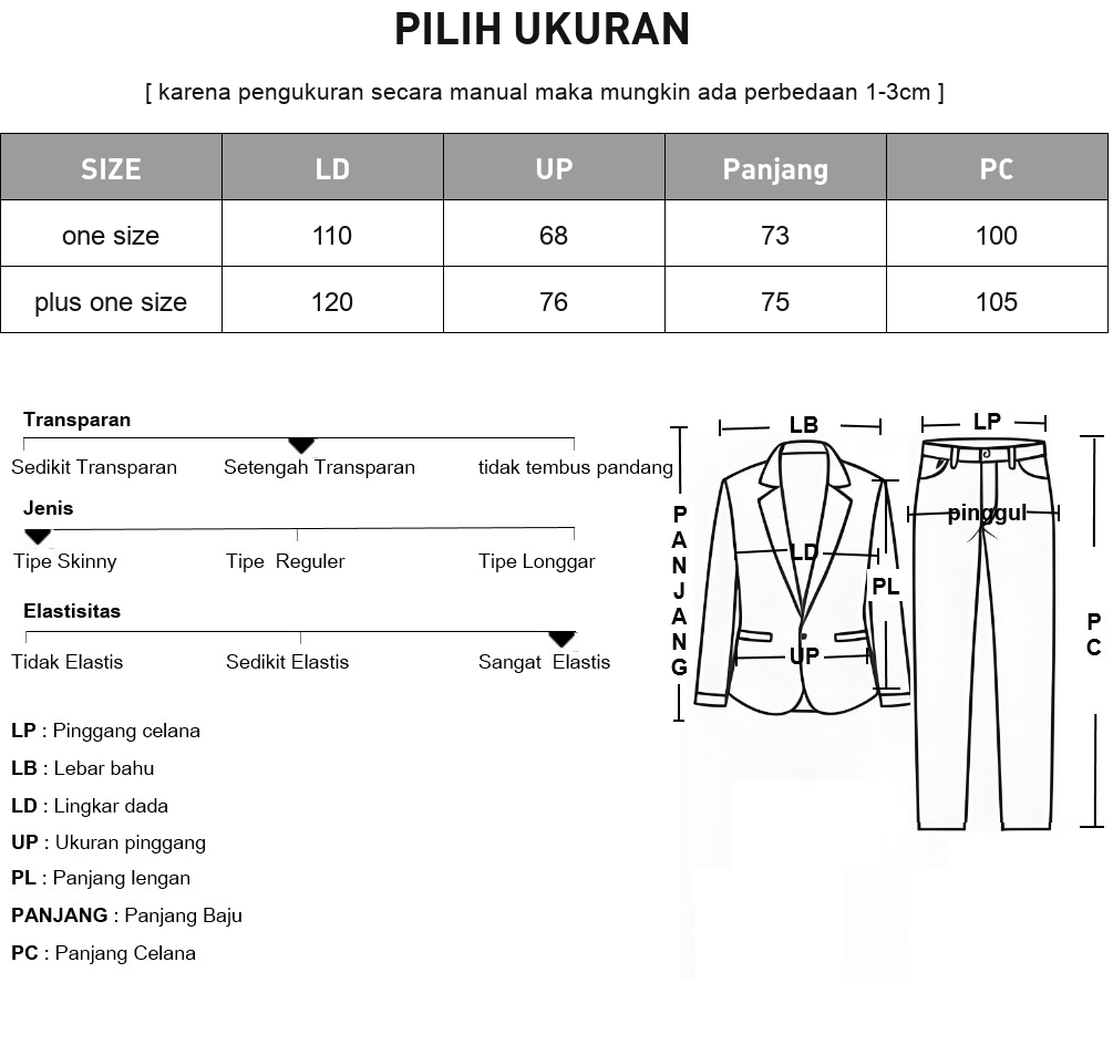 ASAYA Setelan wanita dua potong model longgar dengan atasan kemeja lengan panjang dan celana panjang motif bergaris
