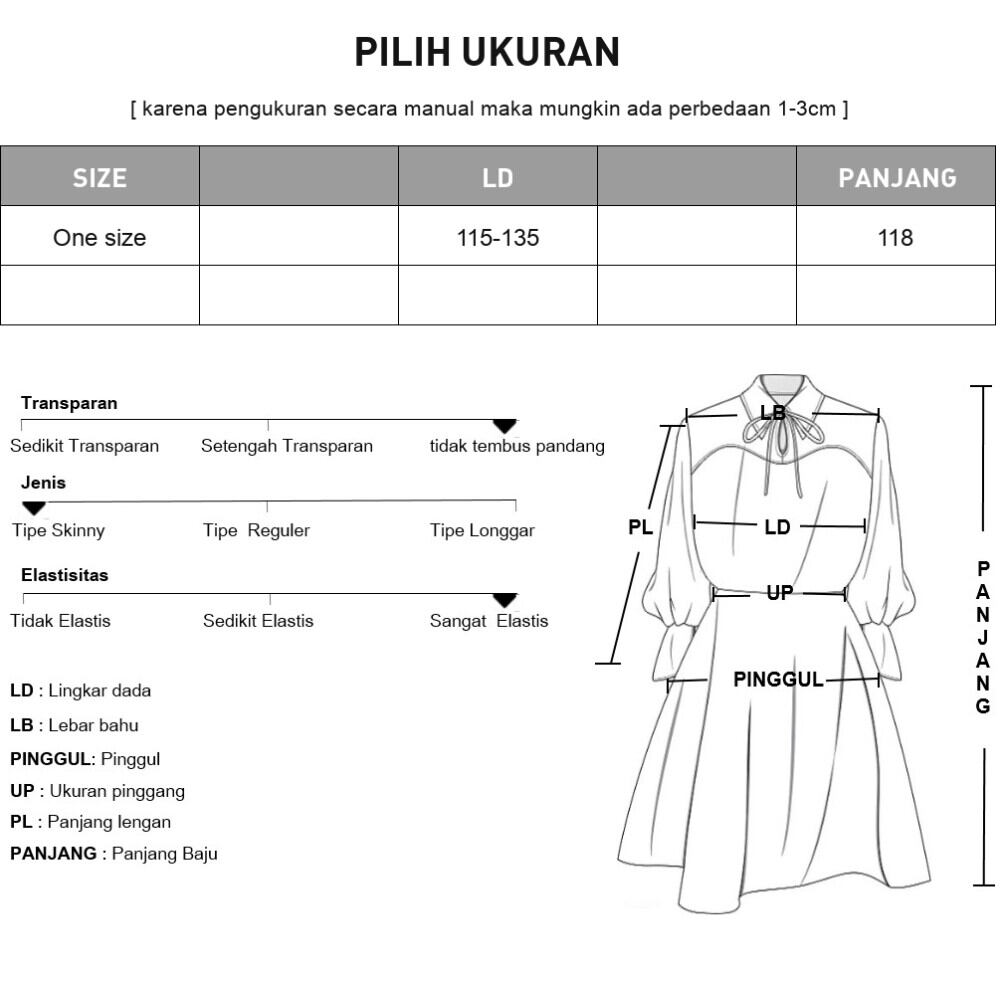 [DISKON KILAT]ASAYA Gaun wanita dengan motif gradasi lengan panjang dan longgar