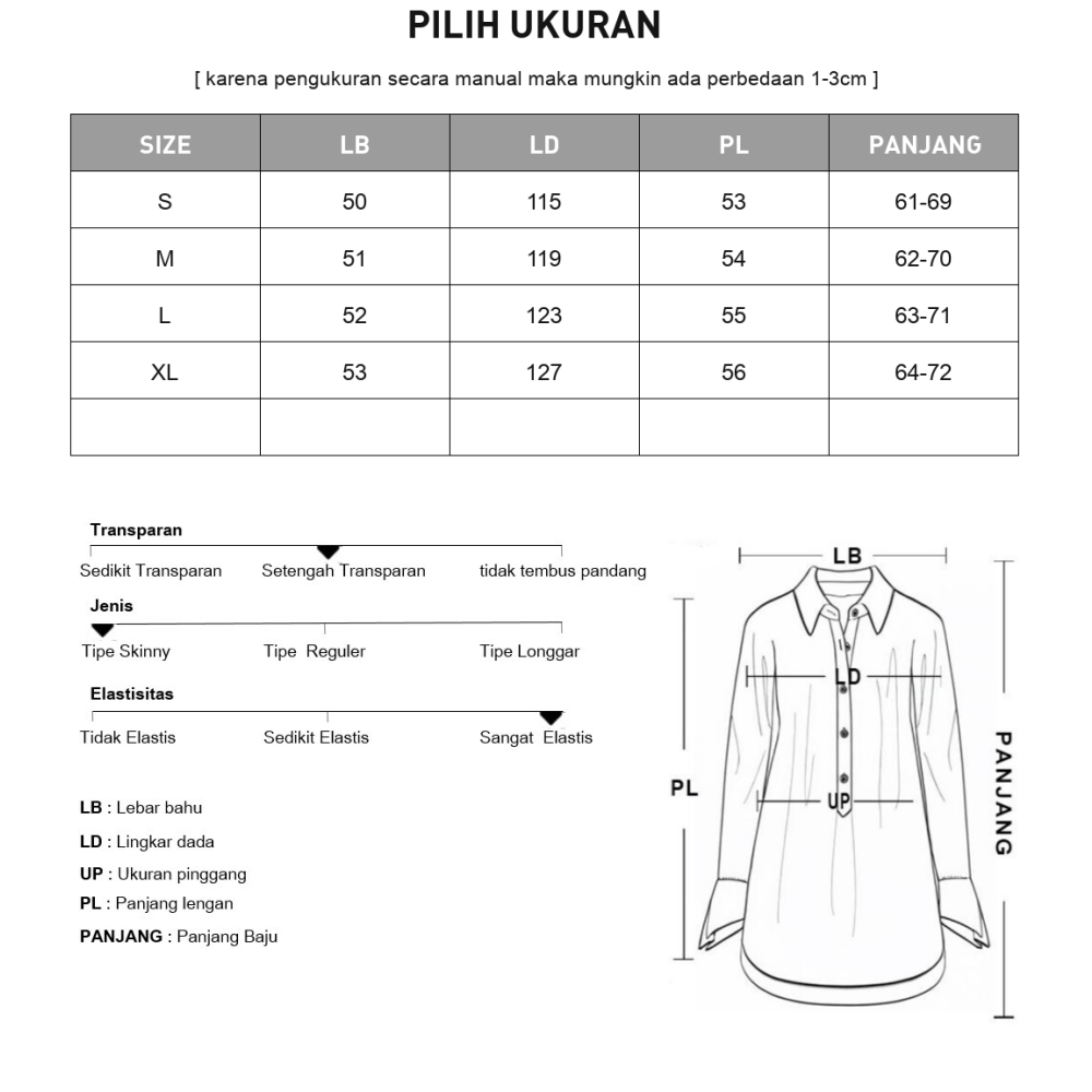 ASAYA Kemeja baru dengan warna kontras, pinggiran bergelombang, dan hem tidak beraturan