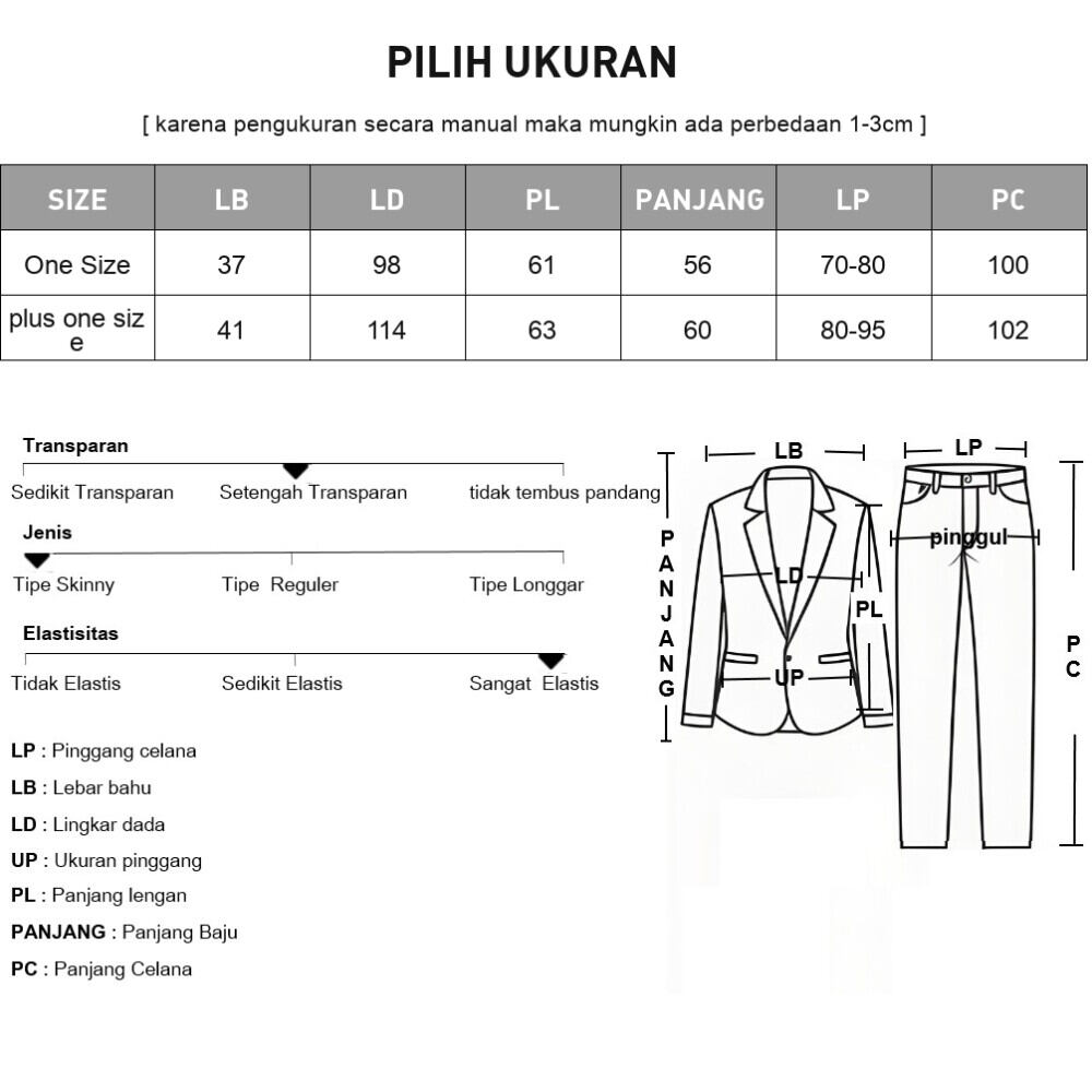 ASAYA Setelan wanita dengan lengan bell dan resleting buatan tangan bergaya minimalis warna solid