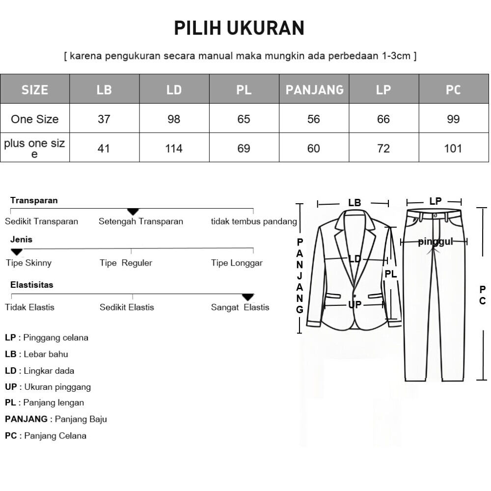 ASAYA Setelan wanita dengan lengan bell dan resleting buatan tangan bergaya minimalis warna solid