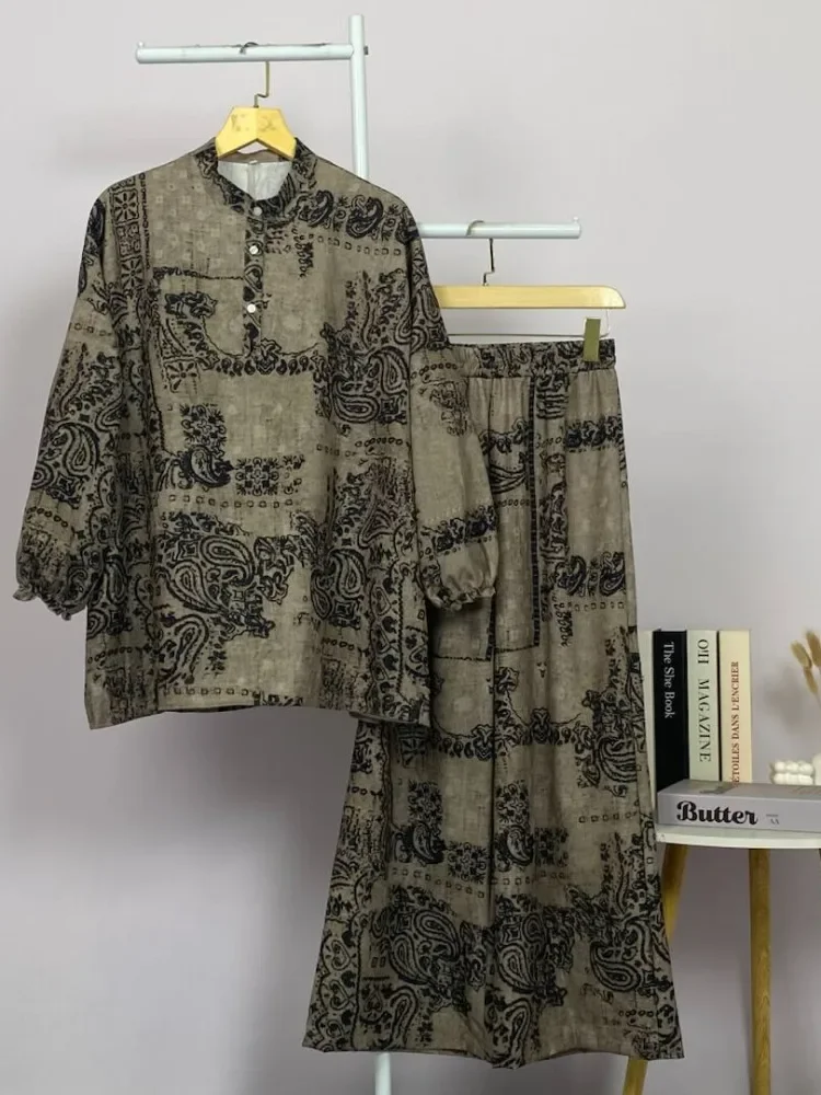 ASAYA Setelan wanita elegan motif etnik klasik modern kekinian nyaman dipakai
