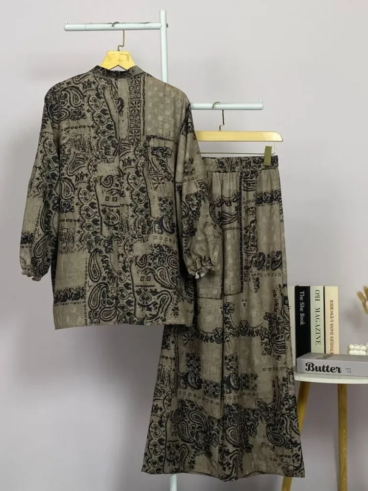 ASAYA Setelan wanita elegan motif etnik klasik modern kekinian nyaman dipakai