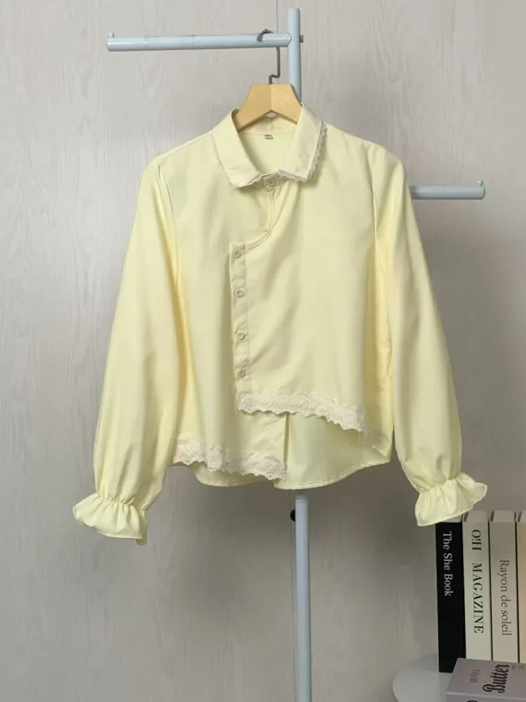 [NEW]ASAYA Kemeja unik lengan panjang dan kerah collar