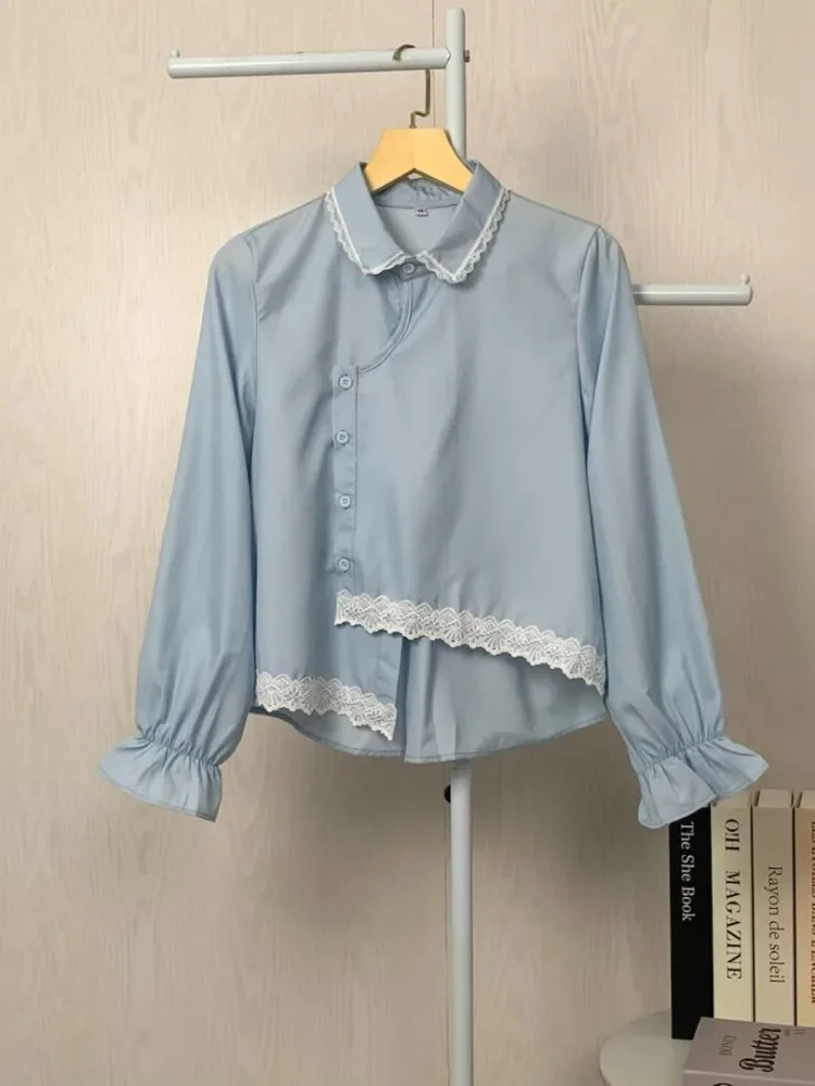 [NEW]ASAYA Kemeja unik lengan panjang dan kerah collar