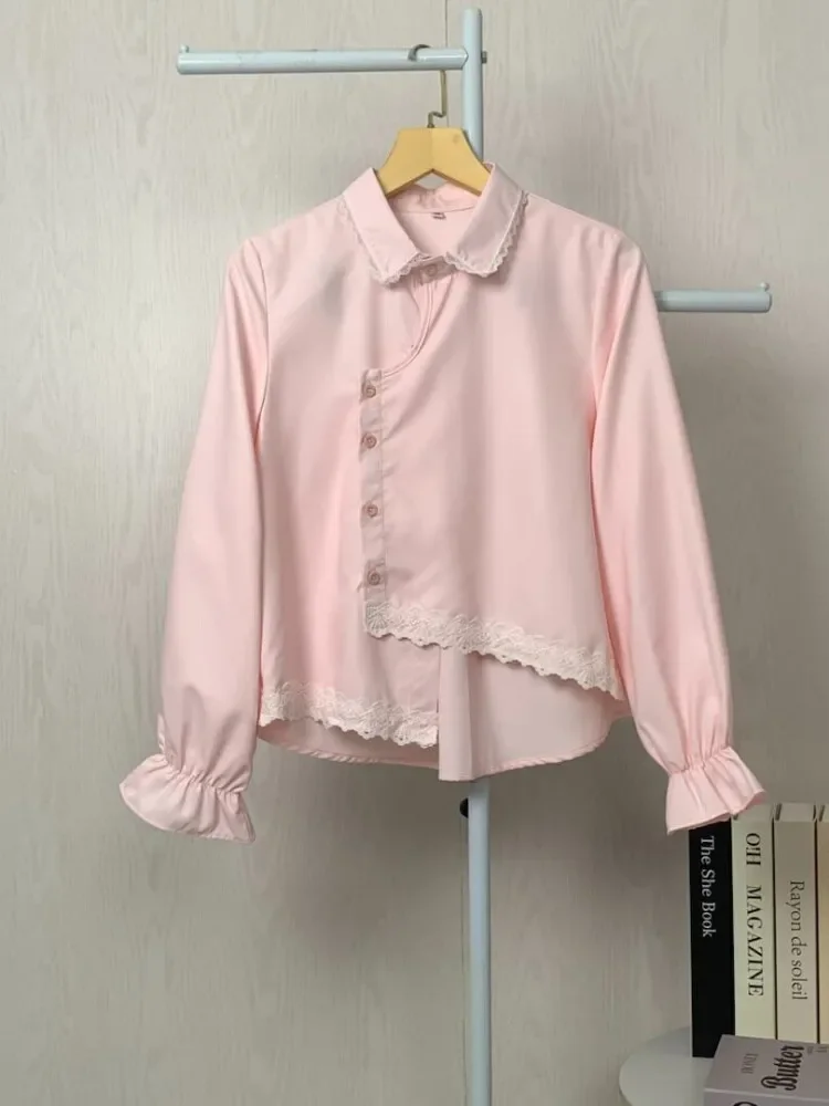 [NEW]ASAYA Kemeja unik lengan panjang dan kerah collar