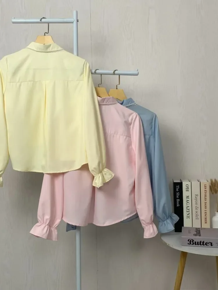 [NEW]ASAYA Kemeja unik lengan panjang dan kerah collar