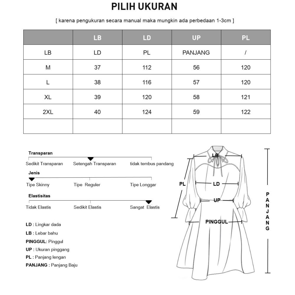 ASAYA Gaun elegan dengan motif posisi mode lengan panjang