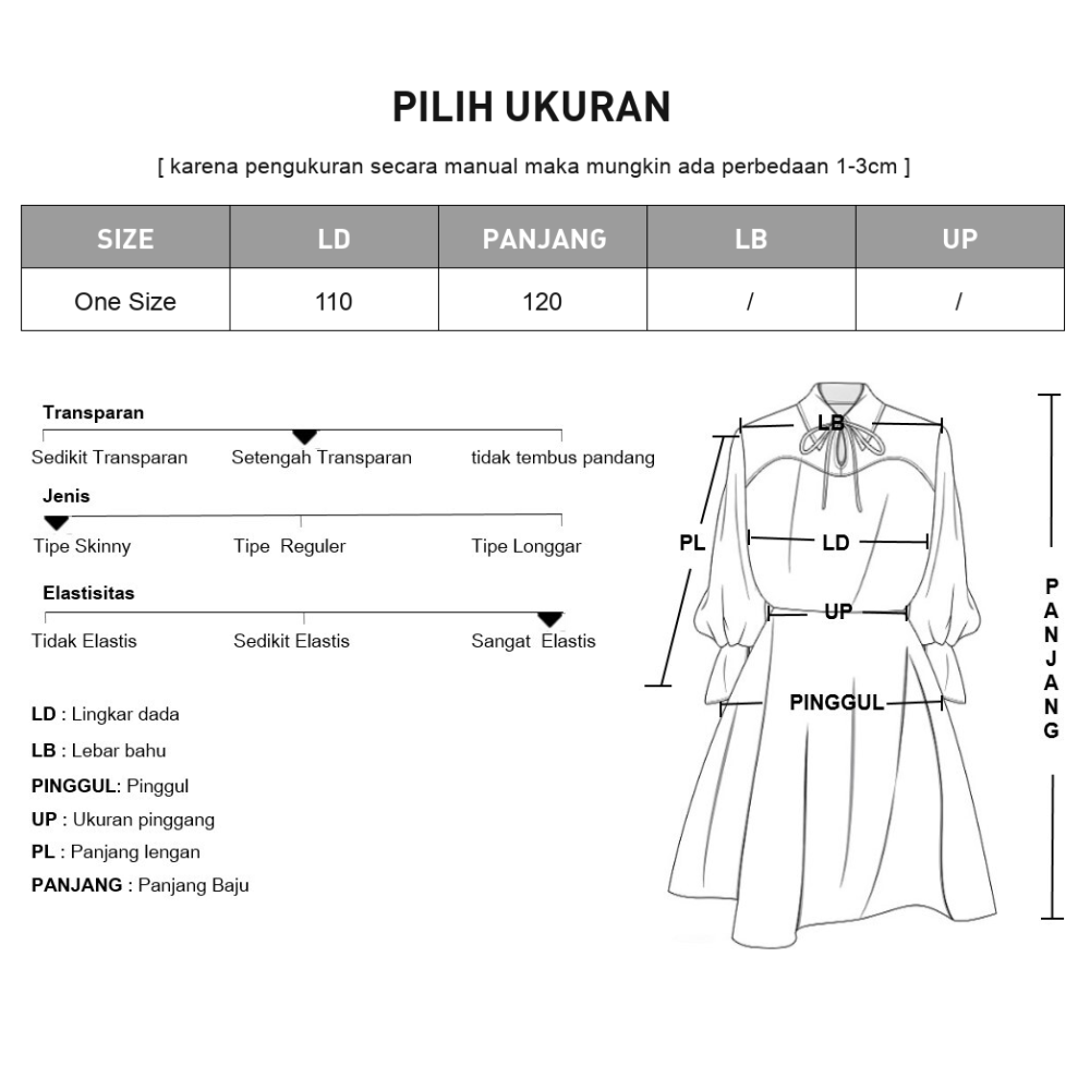 ASAYA Gaun retro panjang dengan leher bulat dan ikat pinggang untuk wanita