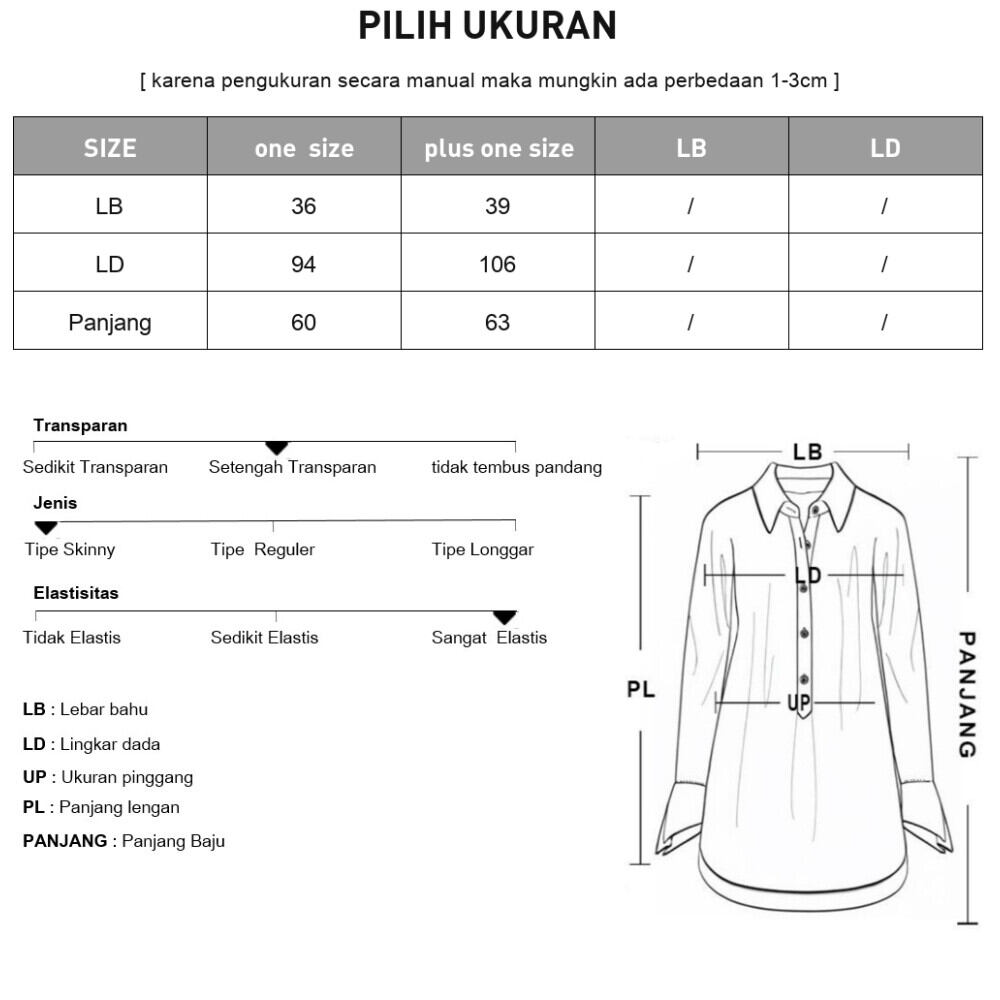 ASAYA Kemeja lengan panjang wanita dengan motif garis, desain kerah ganda yang pudar