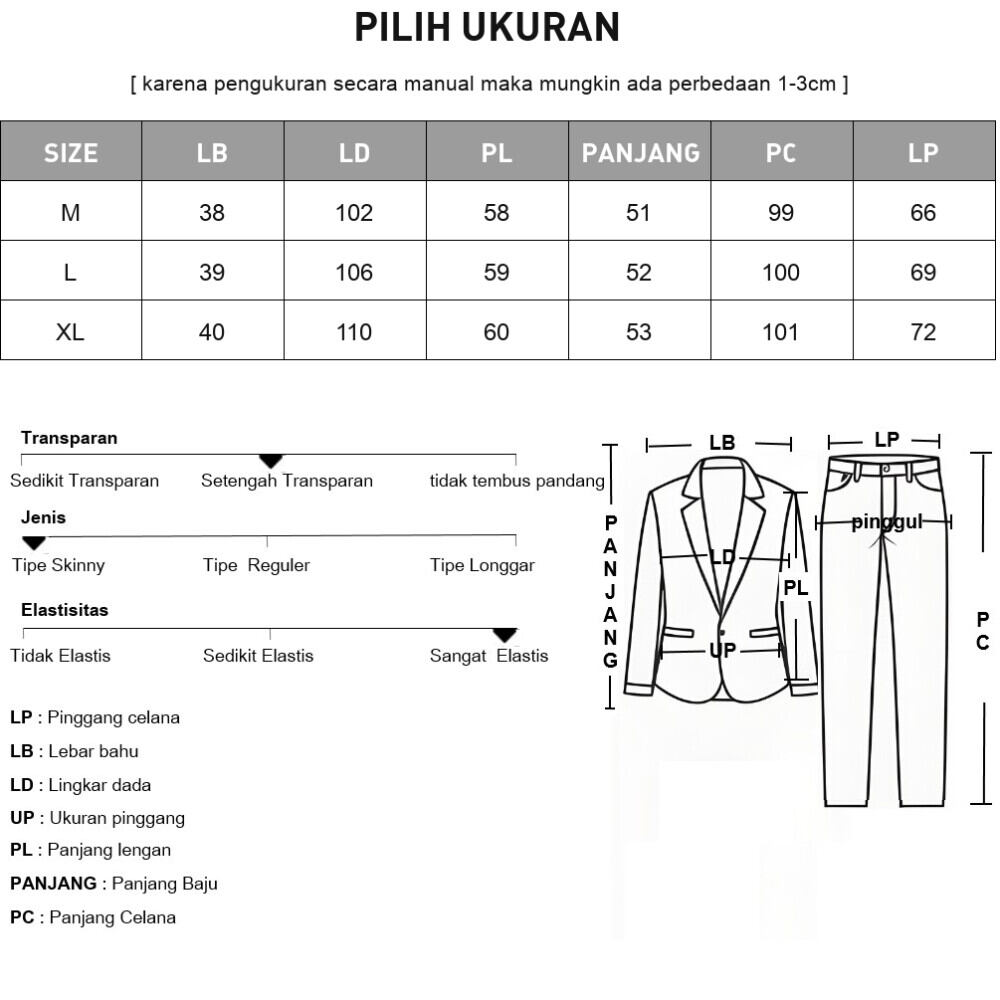 ASAYA Kemeja lengan panjang dengan desain tali kontras, kancing di pergelangan tangan, dipadukan dengan celana longgar polos