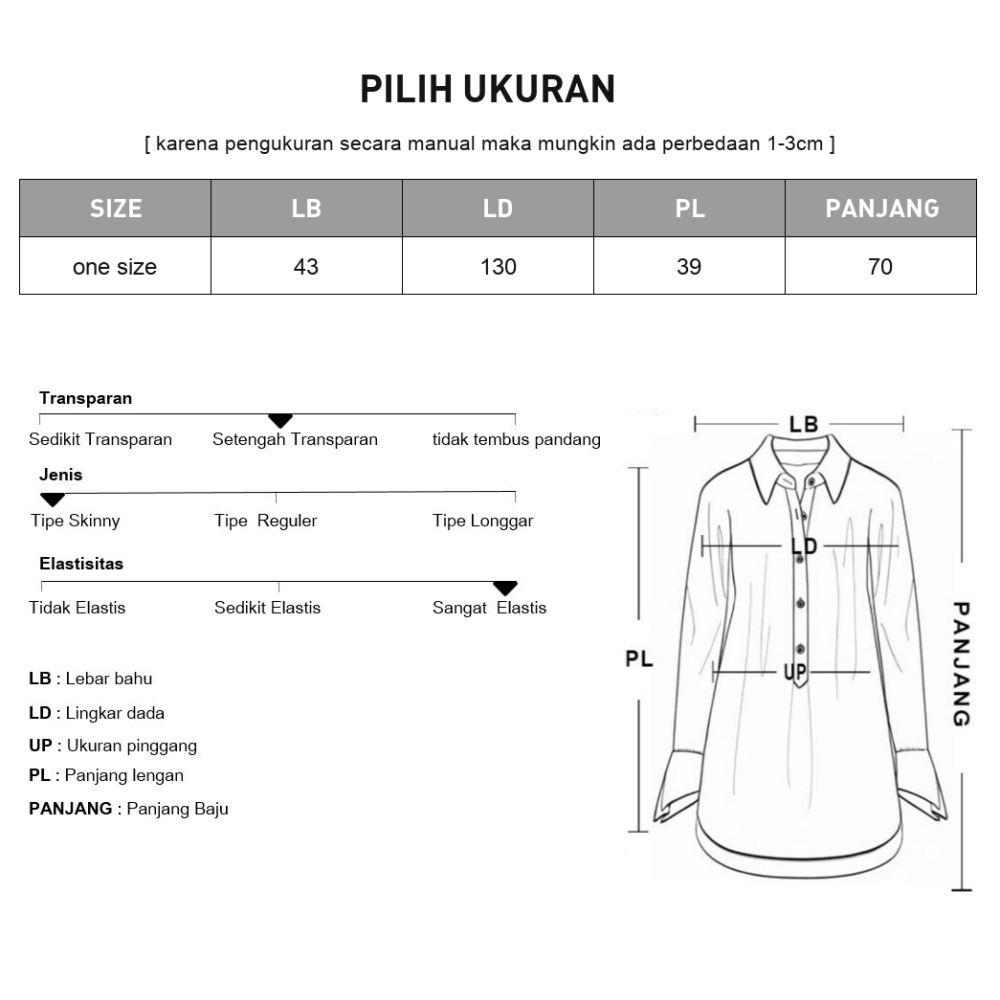 ASAYA Atasan wanita lengan tiga perempat bermotif dengan gaya retro