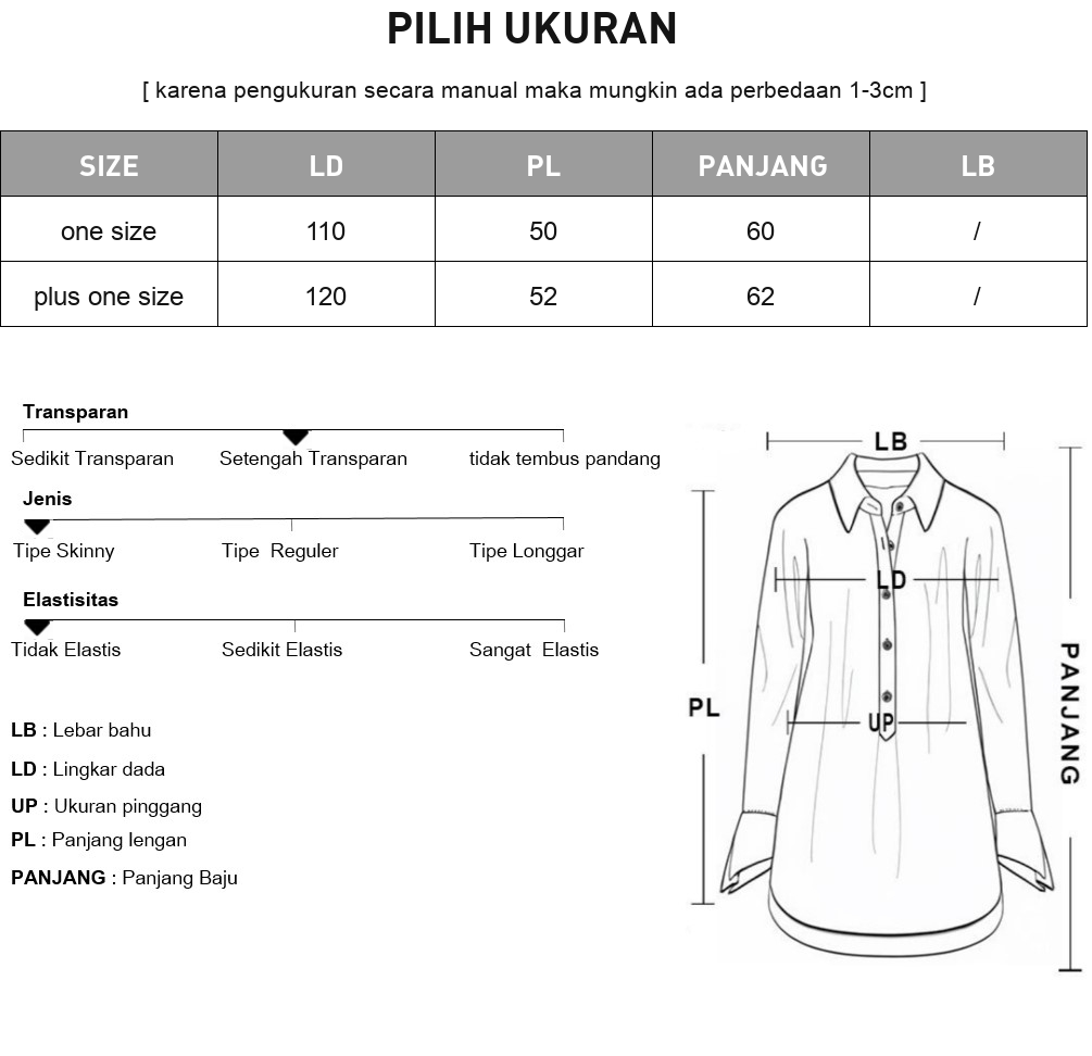 ASAYA Kemeja wanita kasual lengan tiga perempat motif cetak warna kontras kasual