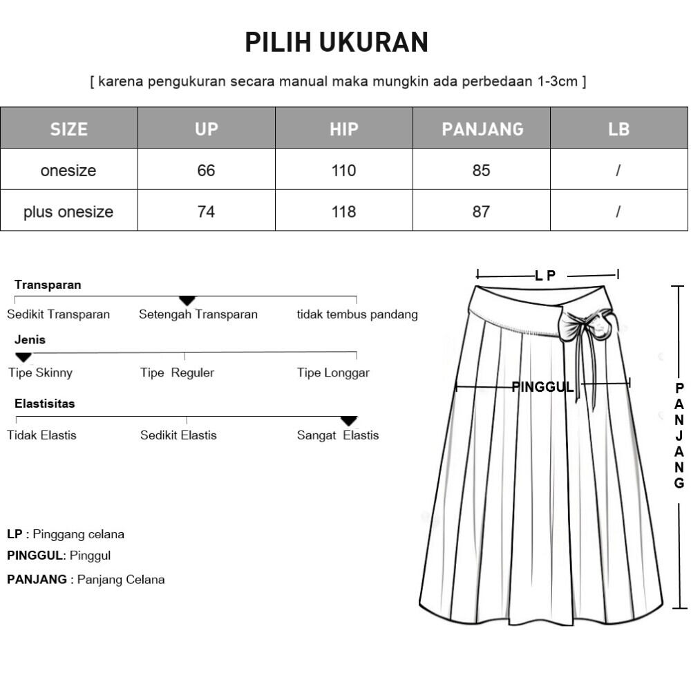 ASAYA Rok model a-line dengan desain kasual untuk wanita kekinian