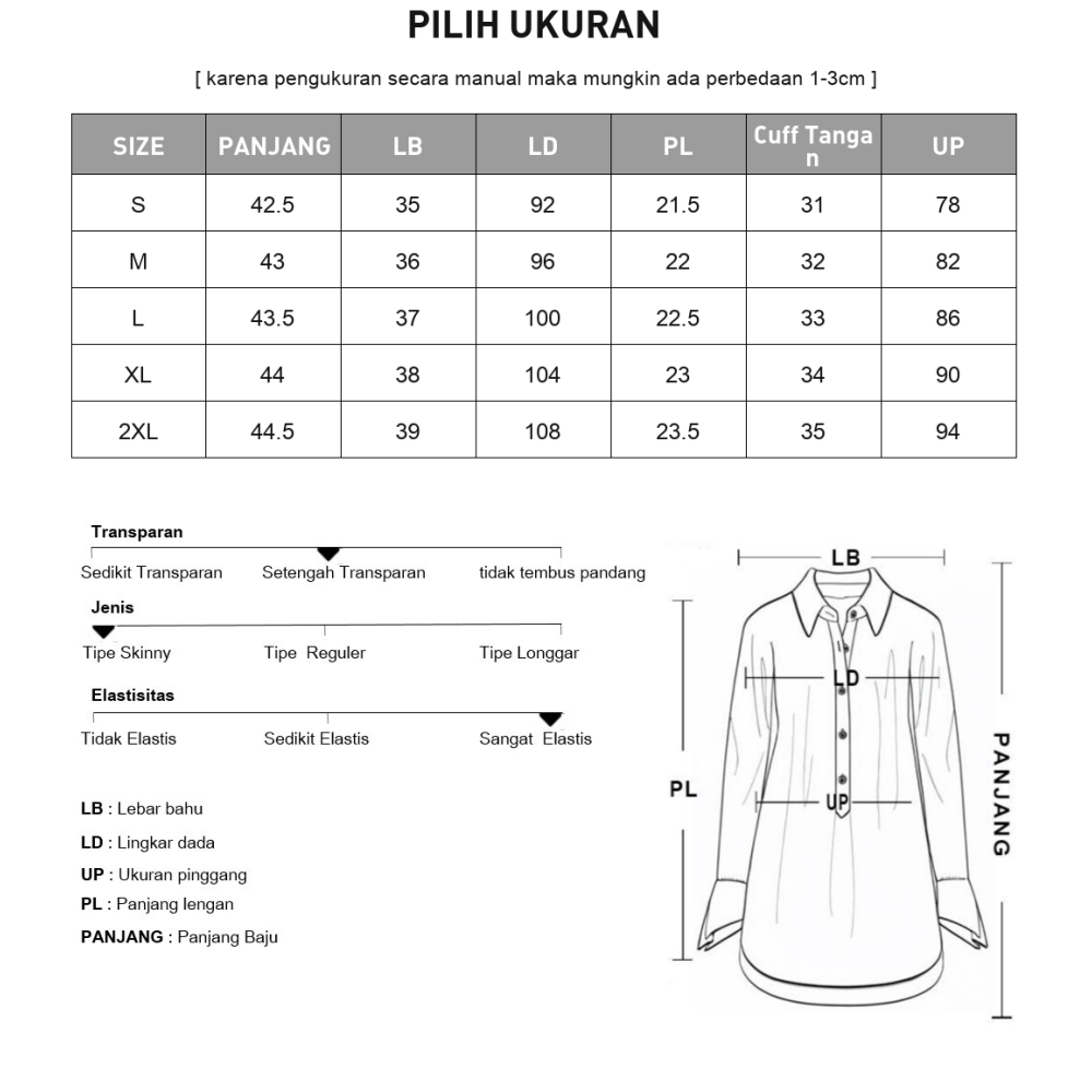 [DISKON KILAT]CHICMORE Atasan kemeja kerah pelaut slimfit untuk wanita tidak ada lencana
