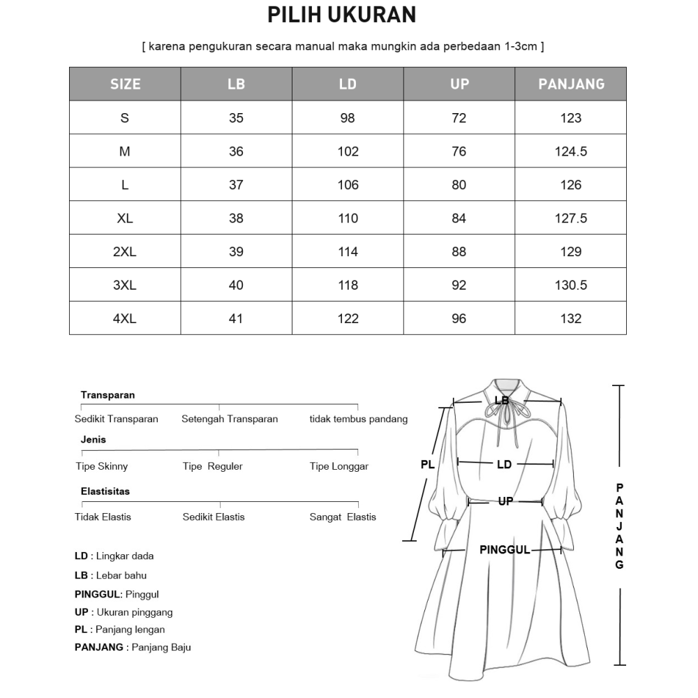 [CUCI GUDANG]FADFAD Gaun panjang bunga biru lengan panjang untuk wanita