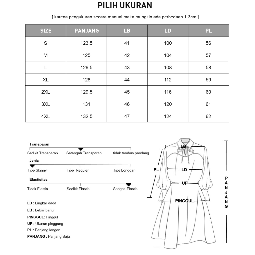 [DISKON KILAT]CHICMORE Gaun kemeja bergaris yang stylish dan elegan