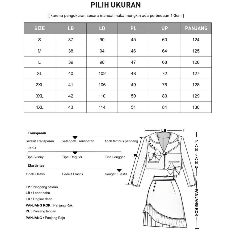 [DISKON KILAT]FADFAD Setelan fashion  gaya korea dengan atasan panjang dan rok kelas atas untuk wanita