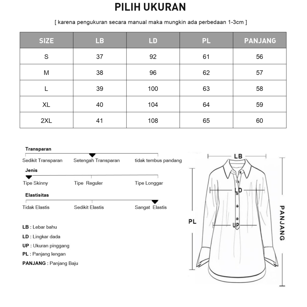 [DISKON KILAT]FADFAD Atasan lengan panjang kerah collar dan resleting bagian depan