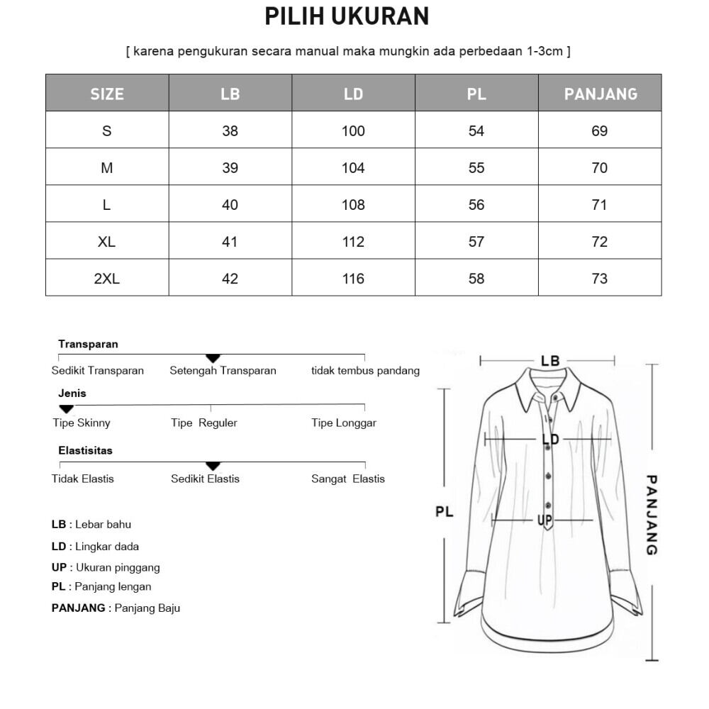[READY STOCK]CHICMORE Atasan kemeja kerah gradien lengan panjang untuk wanita