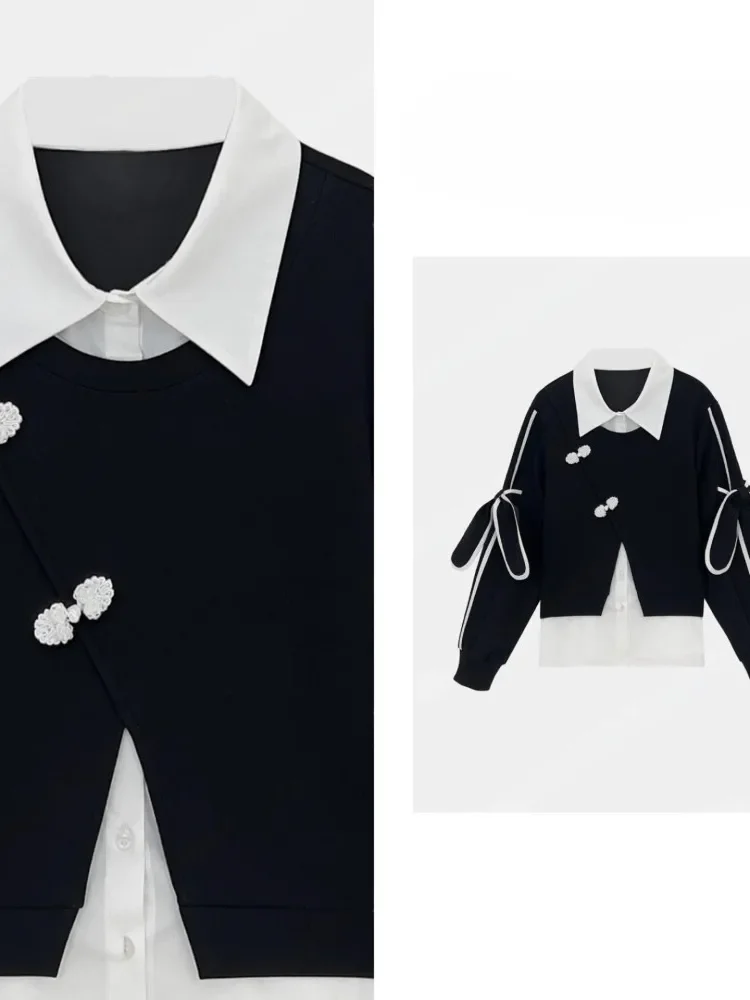 CHICMORE Atasan kemeja lengan panjang dengan gaya kasual untuk wanita