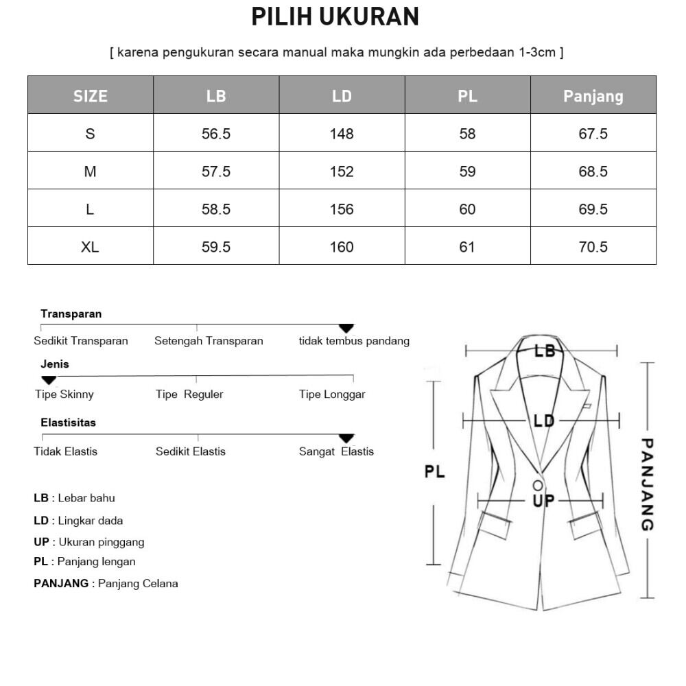 CHICMORE Jaket gaya longgar untuk wanita muda warna solid dengan kerah hooded