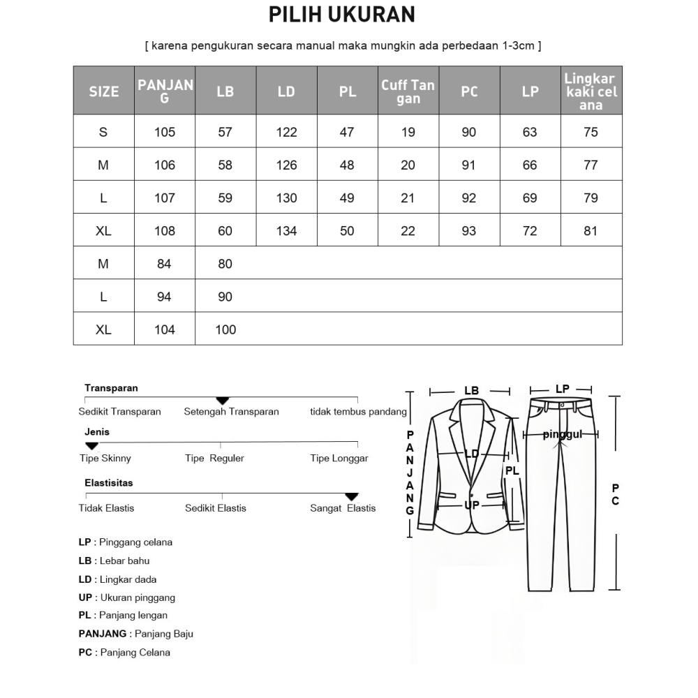 CHICMORE Set dua potong panjang wanita termasuk kemeja kotak-kotak dan celana panjang dalam dua warna