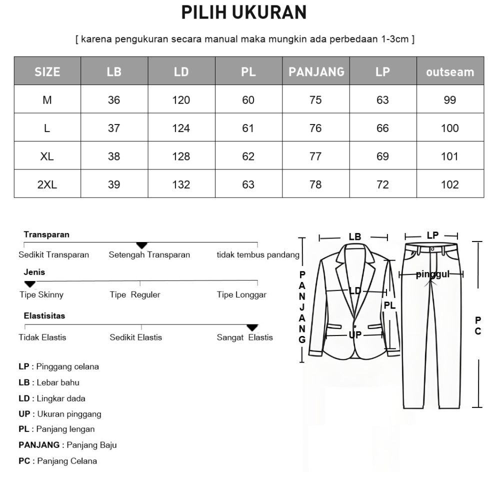 CHICMORE Atasan lengan panjang dengan krah dan kancing bulat, motif bunga kecil dipadukan dengan motif garis, dipadukan dengan celana panjang bermotif sebagai setelan