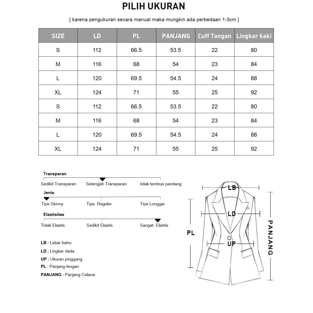 CHICMORE Atasan jaket gaya modis bermotif kotak-kotak lengan panjang dengan tudung kekinian