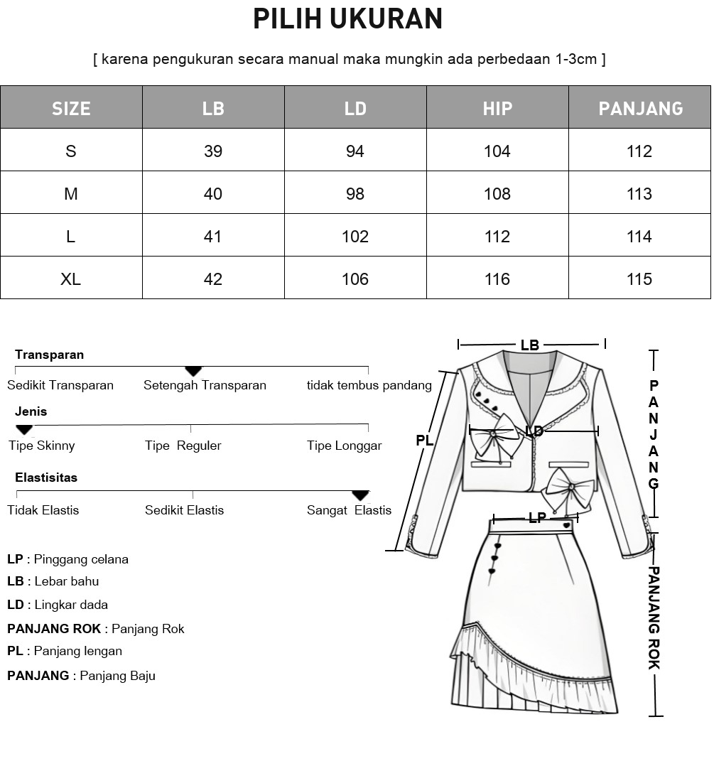 CHICMORE Setelan wanita dua potong motif bunga style masa kini