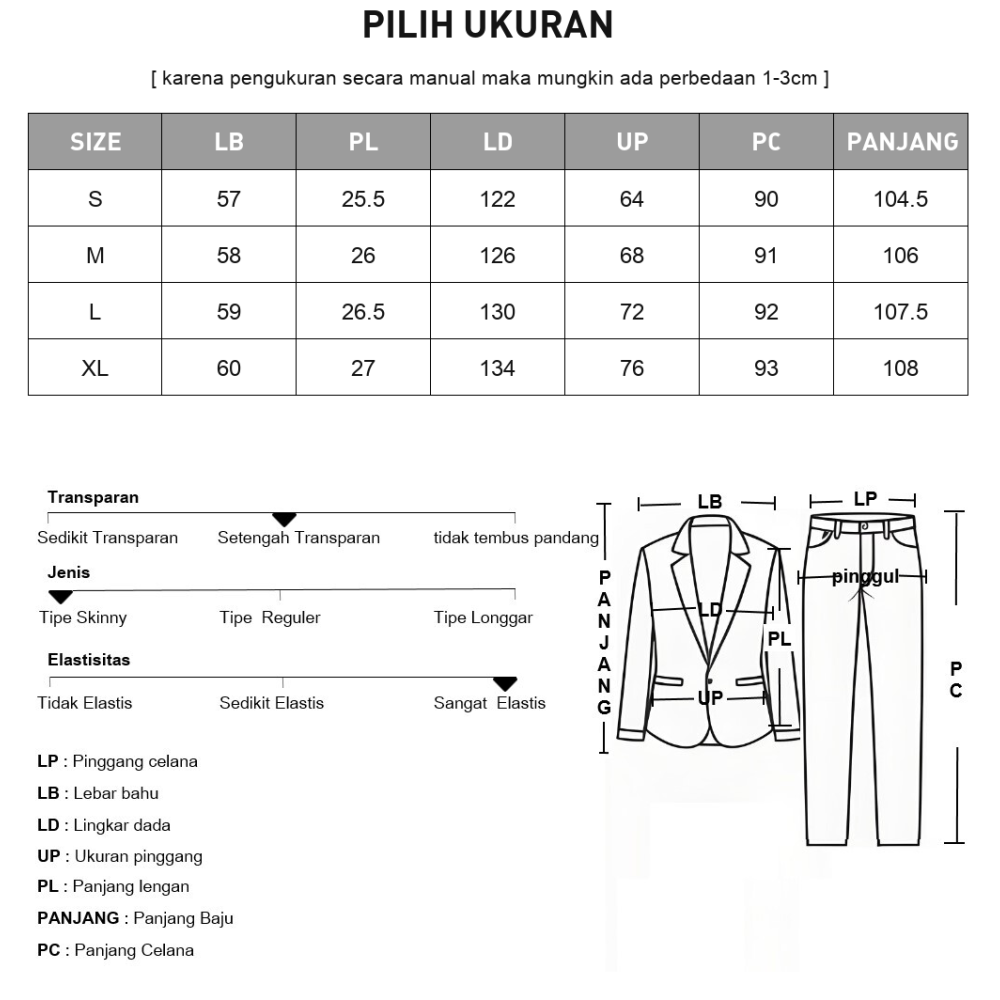 [READY STOCK]CHICMORE Setelan dua potong kotak - kotak untuk wanita dengan celana panjang dan lengan tiga perempat gaya modis