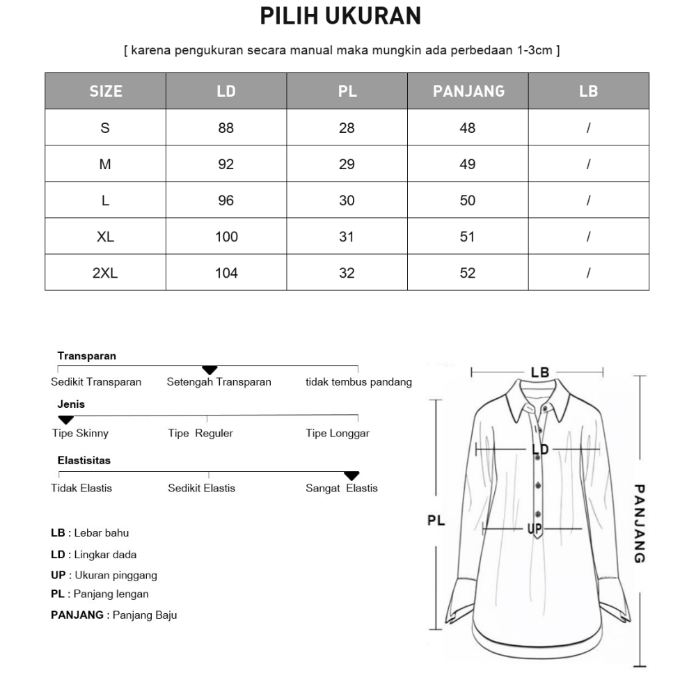 CHICMORE Atasan kemeja wanita pinggang ramping lengan puff ramping blus leher persegi untuk wanita