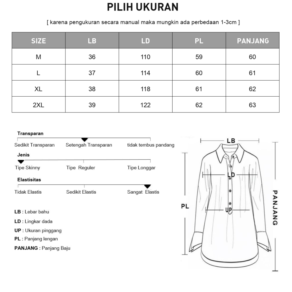 CHICMORE Atasan gaya kasual lengan panjang longgar desain motif polkadot
