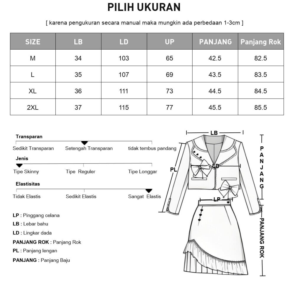 [DISKON KILAT]CHICMORE Setelan dua potong untuk wanita atasan lengan pendek dengan kerah bulat dan rok panjang warna solid gaya korea