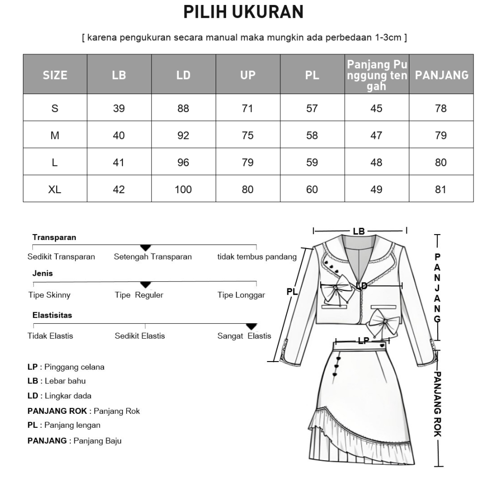 CHICMORE Gaun dua potong bergaya preppy desain ramping untuk wanita