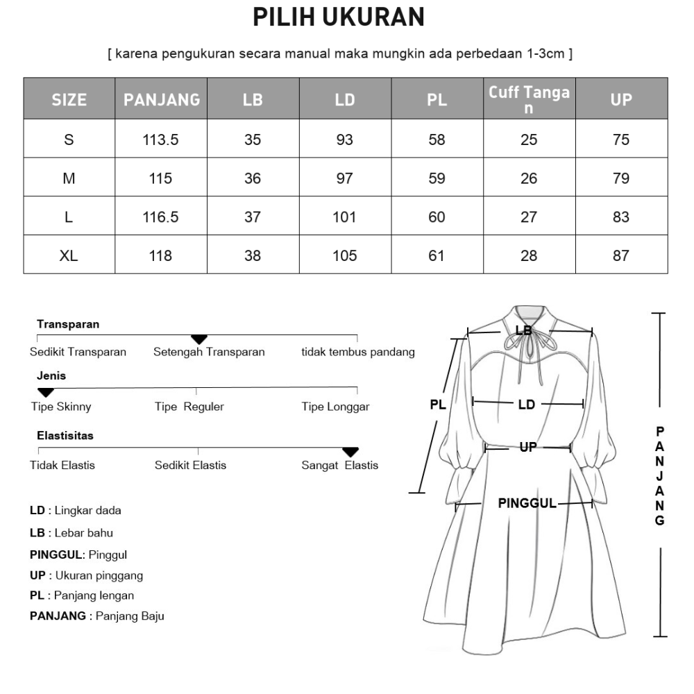 CHICMORE Gaun panjang bow tie dua potongan palsu biru putih gadis akademi