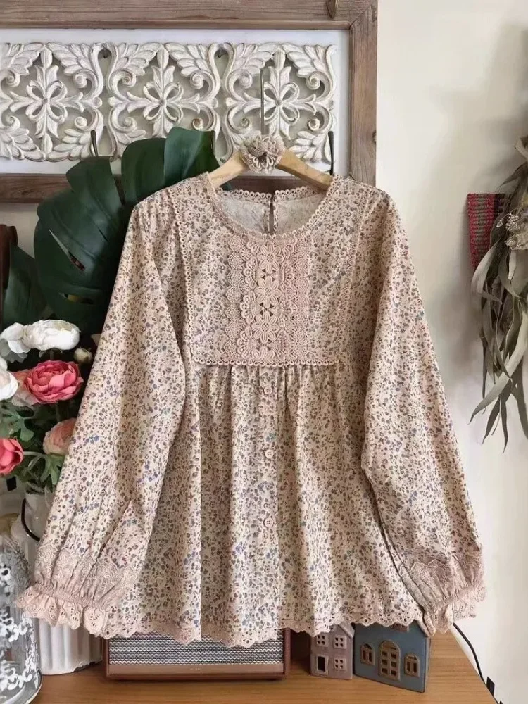 CHICMORE Atasan kemeja motif bunga bunga model longgar dan kancing akti1