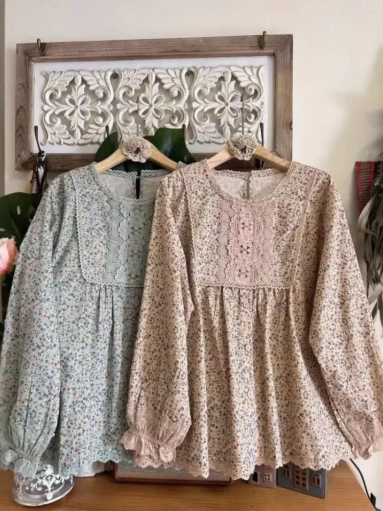 CHICMORE Atasan kemeja motif bunga bunga model longgar dan kancing akti1