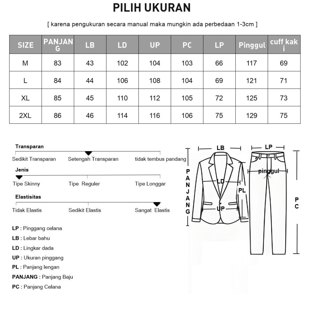 CHICMORE Setelan atasan tanpa lengan + celana panjang dengan gaya kasual untuk wanita