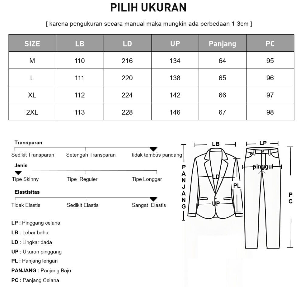 CHICMORE Setelan piyama dua potong atasan lengan tiga perempat dan celana panjang untuk wanita