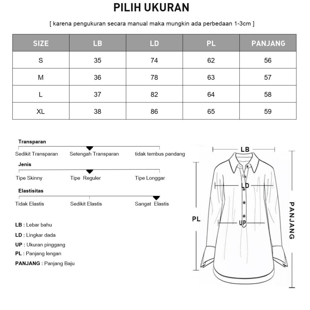 CHICMORE Atasan lengan panjang mode baru bergaya kekinian korea untuk wanita muda