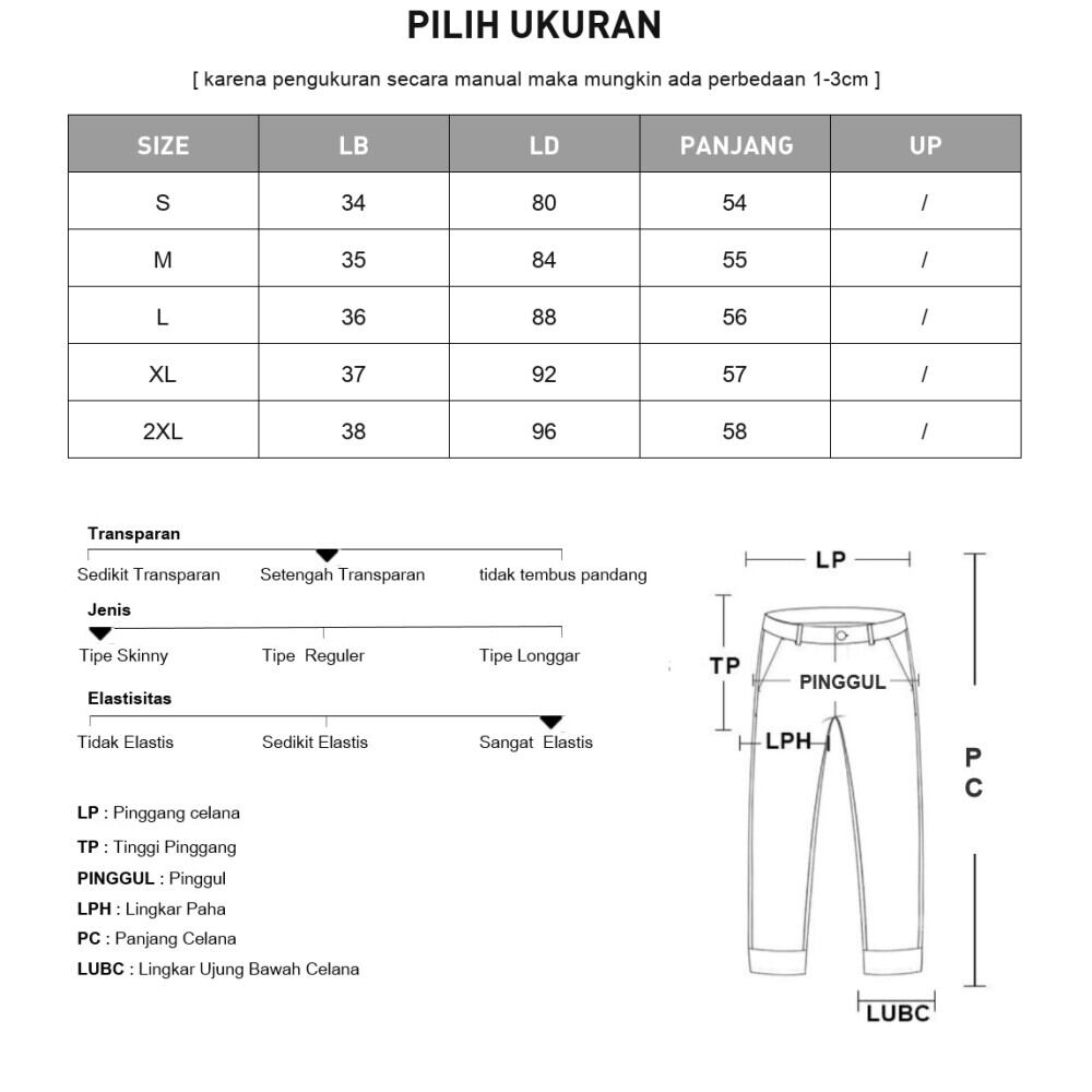 CHICMORE Atasan motif garis - garis pinggang karet dengan gaya kasual untuk wanita