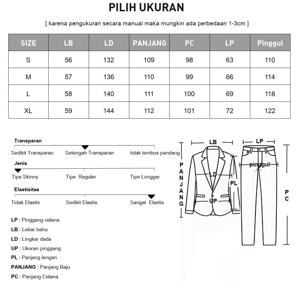 [NEW]CHICMORE Setelan dua potong wanita panjang dengan atasan kotak-kotak lengan balon dan celana panjang