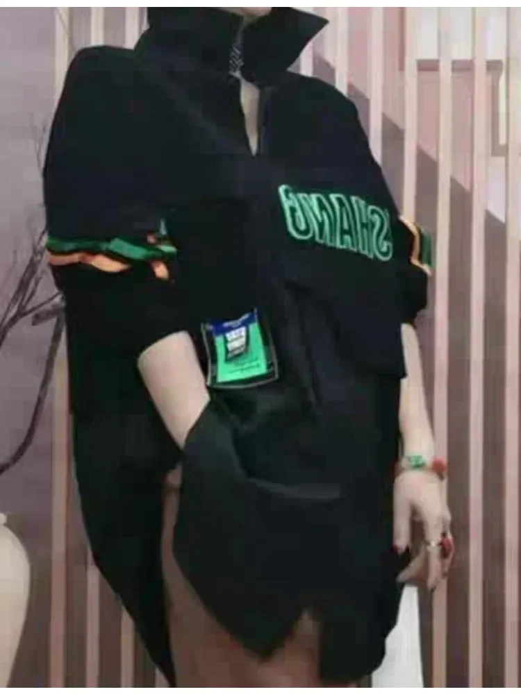 FADFAD Atasan wanita motif cetak longgar lengan panjang trendi