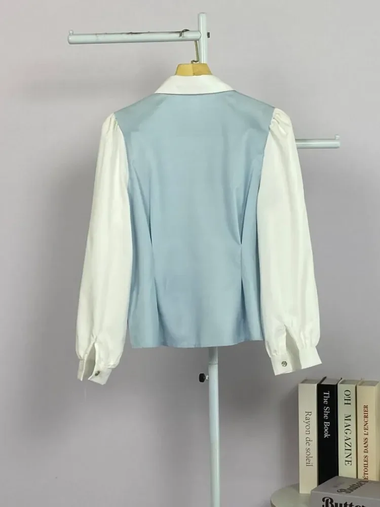 FADFAD Kemeja unik lengan panjang dan kerah collar