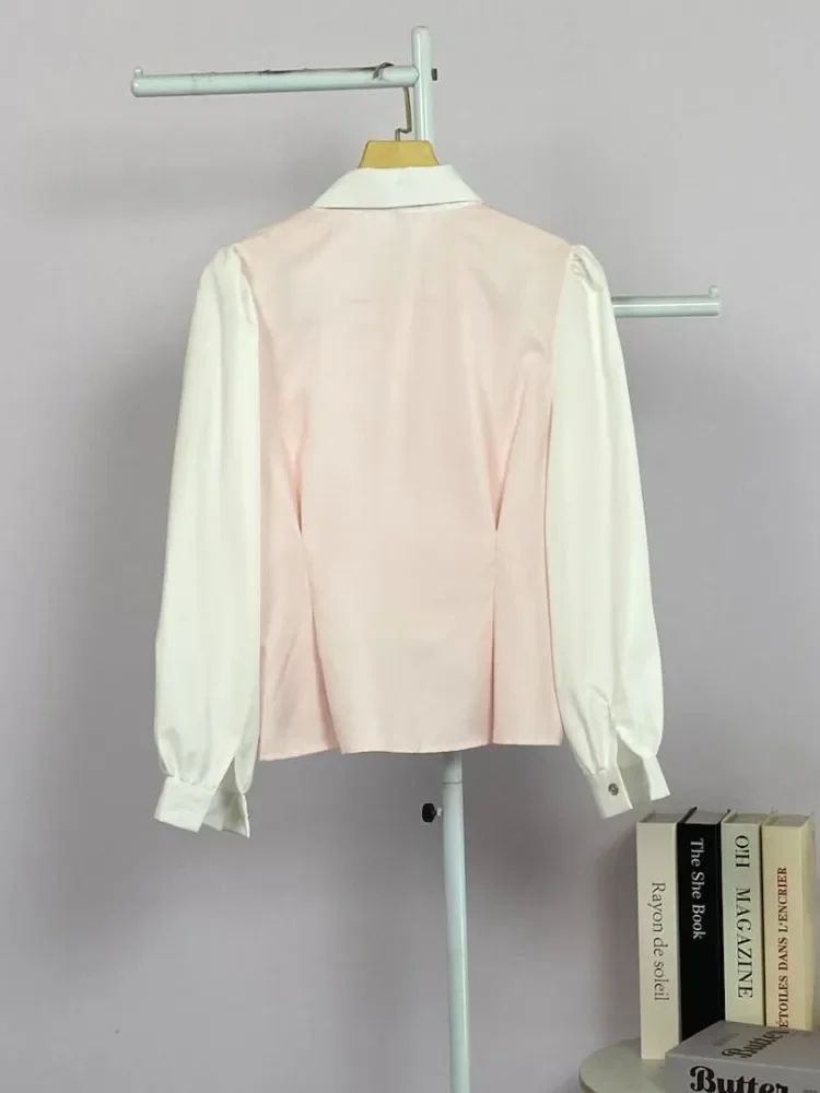 FADFAD Kemeja unik lengan panjang dan kerah collar