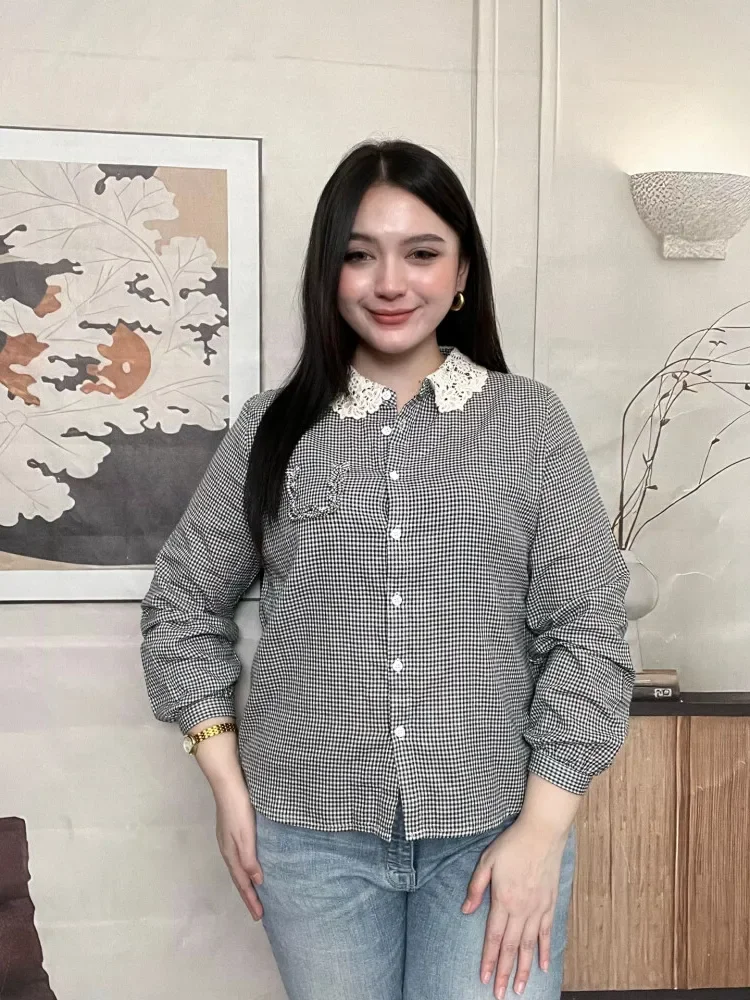 FADFAD Kemeja cetak temperamen gaya baru wanita atasan elegan