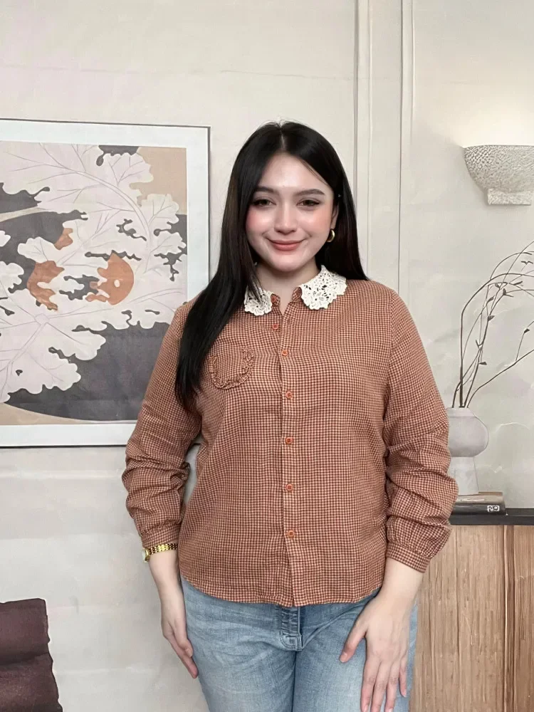 FADFAD Kemeja cetak temperamen gaya baru wanita atasan elegan